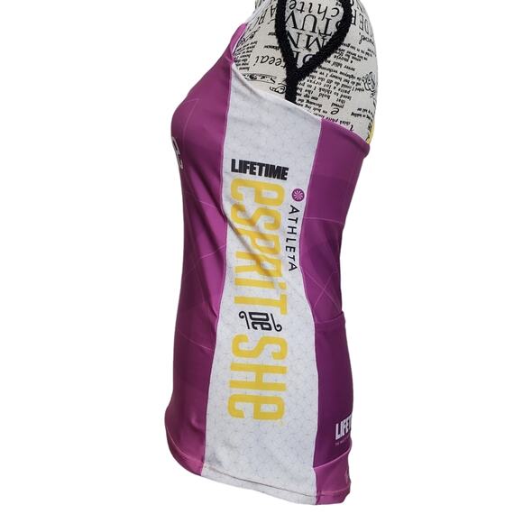 Athleta x Moxie Purple Pink Cycling Running Workout Triathlon Tank Pockets Small - Picture 7 of 10